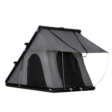 HD Mamba 2 Person Clam Shell Aluminum Hard Shell Roof Top Tent, Grey Body & G…
