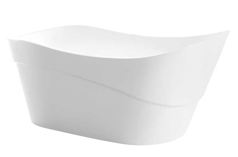 Thumbnail: Anzzi Kahl 67 in. Acrylic Flatbottom Non-Whirlpool Bathtub with Talos 2-piece 1.