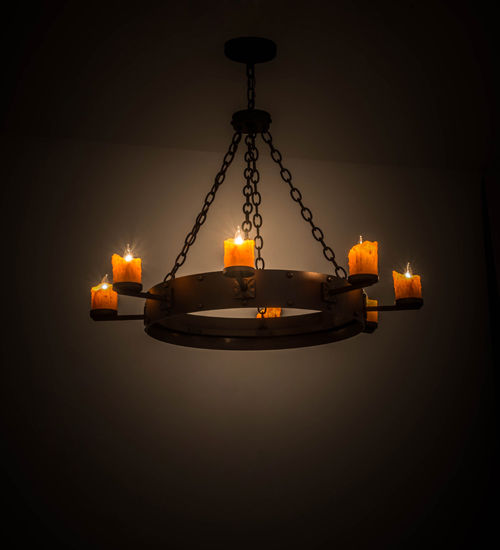 Meyda 37.5"W Kingston 8 LT Chandelier