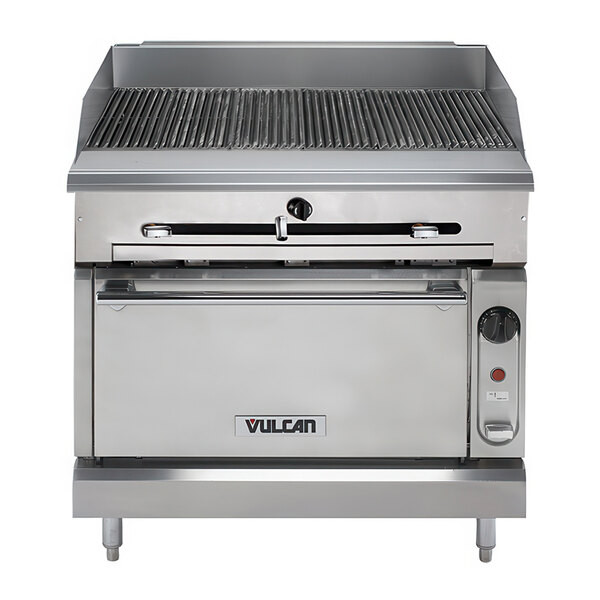 Vulcan VTC36C-NAT Natural Gas 36″ Gas Floor Model Infrared Charbroiler with Conv