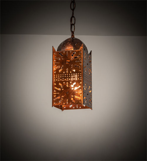 Meyda 5" Square Moroccan Mini Pendant