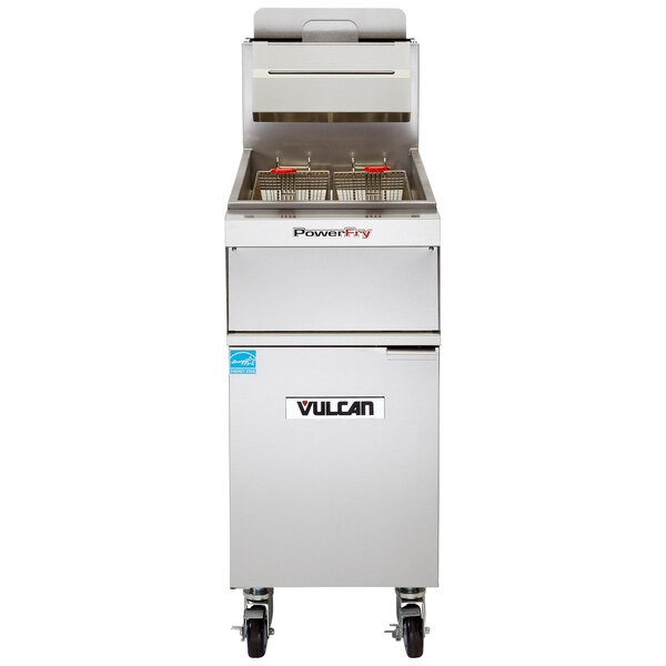 Vulcan 1VK85A-2 PowerFry5 85-90 lb. Liquid Propane Floor Fryer with Solid State