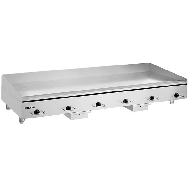 Vulcan HEG72E-24C 72″ Electric Chrome Top Restaurant Griddle with Snap-Action Th