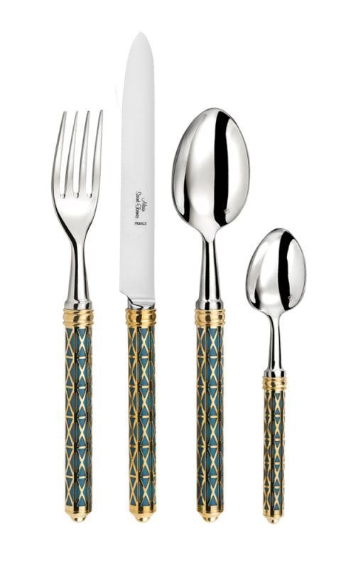 Alain Saint Joanis Louxor Gold & Blue 5-pc Place ALAIN-LOUXORGOLDBLUE-000