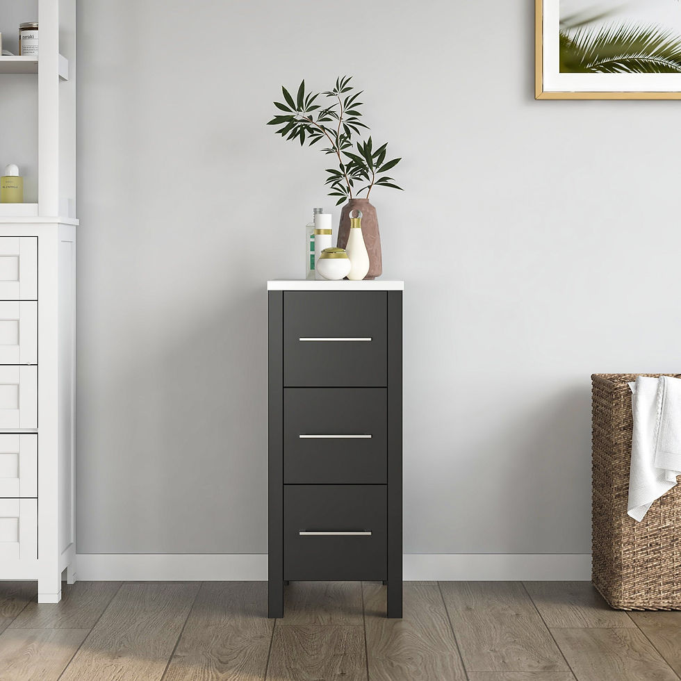 Thumbnail: Bath Vanity Side Cabinet with Engineered Marble Top CVC12