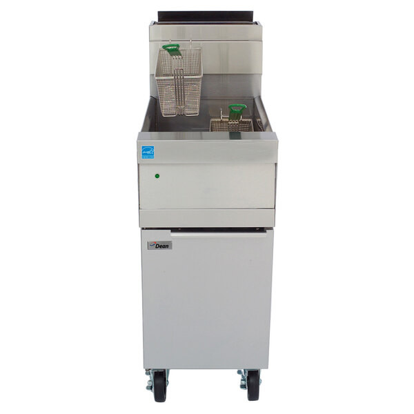 Frymaster HD60G-S Liquid Propane 80 lb. High Efficiency Decathlon Floor Fryer wi