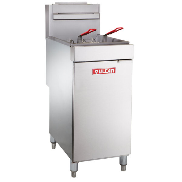Vulcan LG300-2 35-40 lb. Liquid Propane Floor Fryer – 90,000 BTU