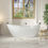 Thumbnail: 59" Freestanding Boat-shaped Whirlpool Bathtub with Center Drain