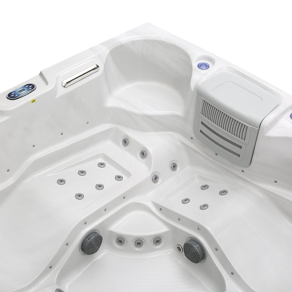 Thumbnail: ibathtub Luxury Freestanding 6-Person Square Outdoor Hot Tub