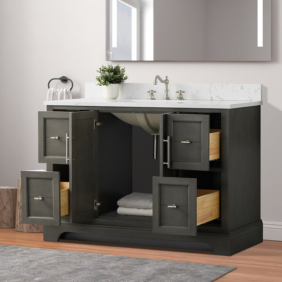 Thumbnail: vanityart 48x22x34.5’’ Single Sink Freestanding Bath Vanity w/ Stone Top