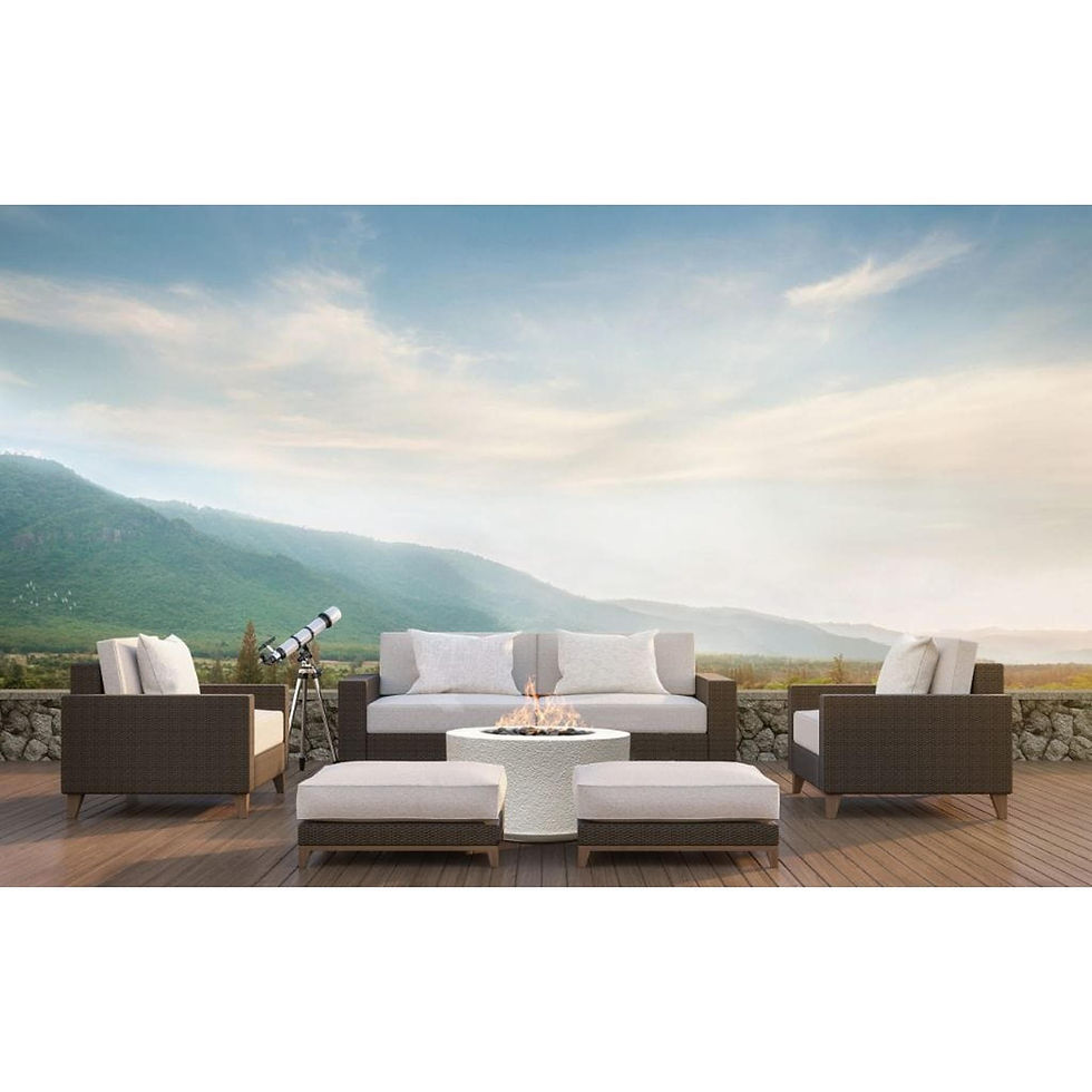 Thumbnail: Prism Hardscapes 36" Tuscany Cilindro Round Concrete Gas Fire Pit Bowl