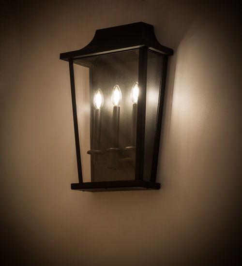 Meyda 15"W Bastille Omega Wall Sconce