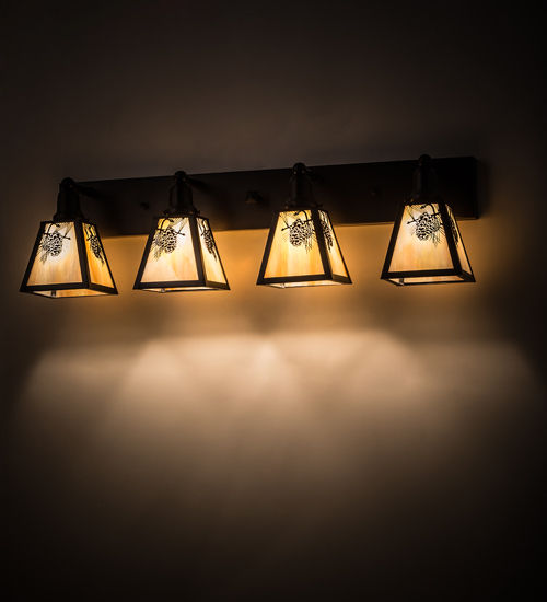 Meyda 36"W Winter Pine 4 LT Vanity Light