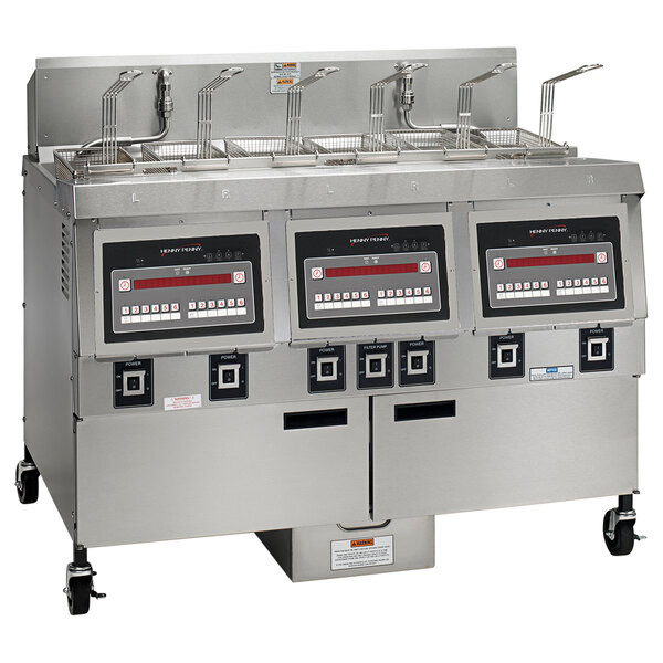 Henny Penny OFG-323 3-Well Liquid Propane Fryer with Computron 8000 Controls – 2