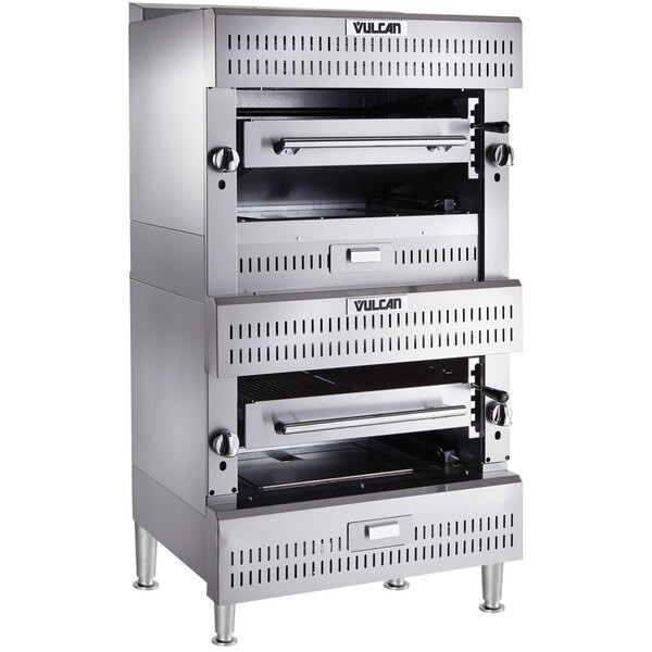 Vulcan VBB2-NAT Natural Gas Double Upright Ceramic Broiler – 195,000 BTU