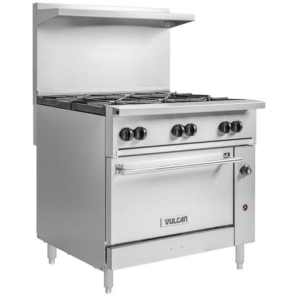 Vulcan 36S-6BN Endurance 6 Burner 36″ Natural Gas Range with Standard Oven Base