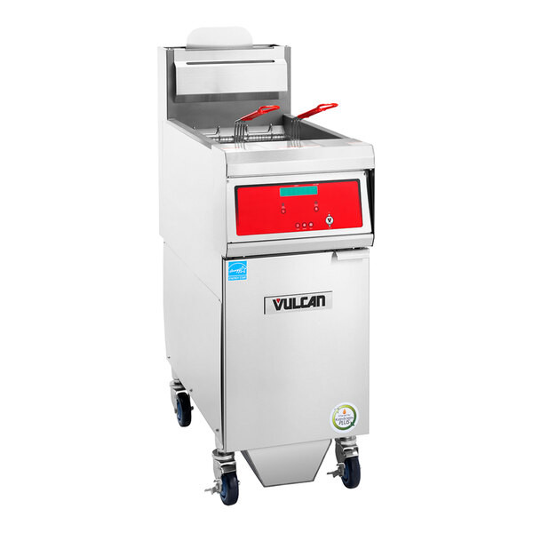 Vulcan 1VHG50DF-LP QuickFry Series 50 lb. Liquid Propane Floor Fryer with Digita