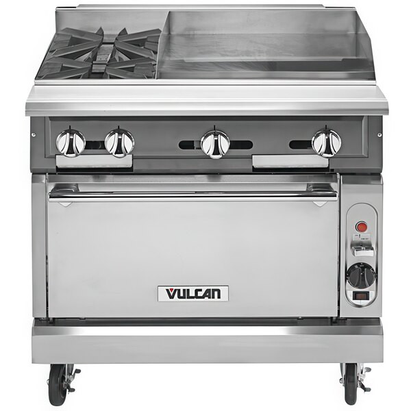 Vulcan V2BG24C-LP V Series Liquid Propane 36″ 2 Burner Heavy-Duty Manual Range