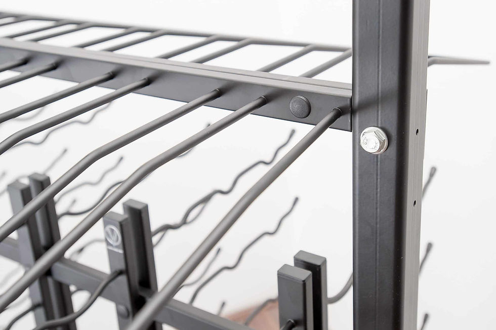 Thumbnail: W Series Island Display Rack 4PR Ext (freestanding metal wine rack