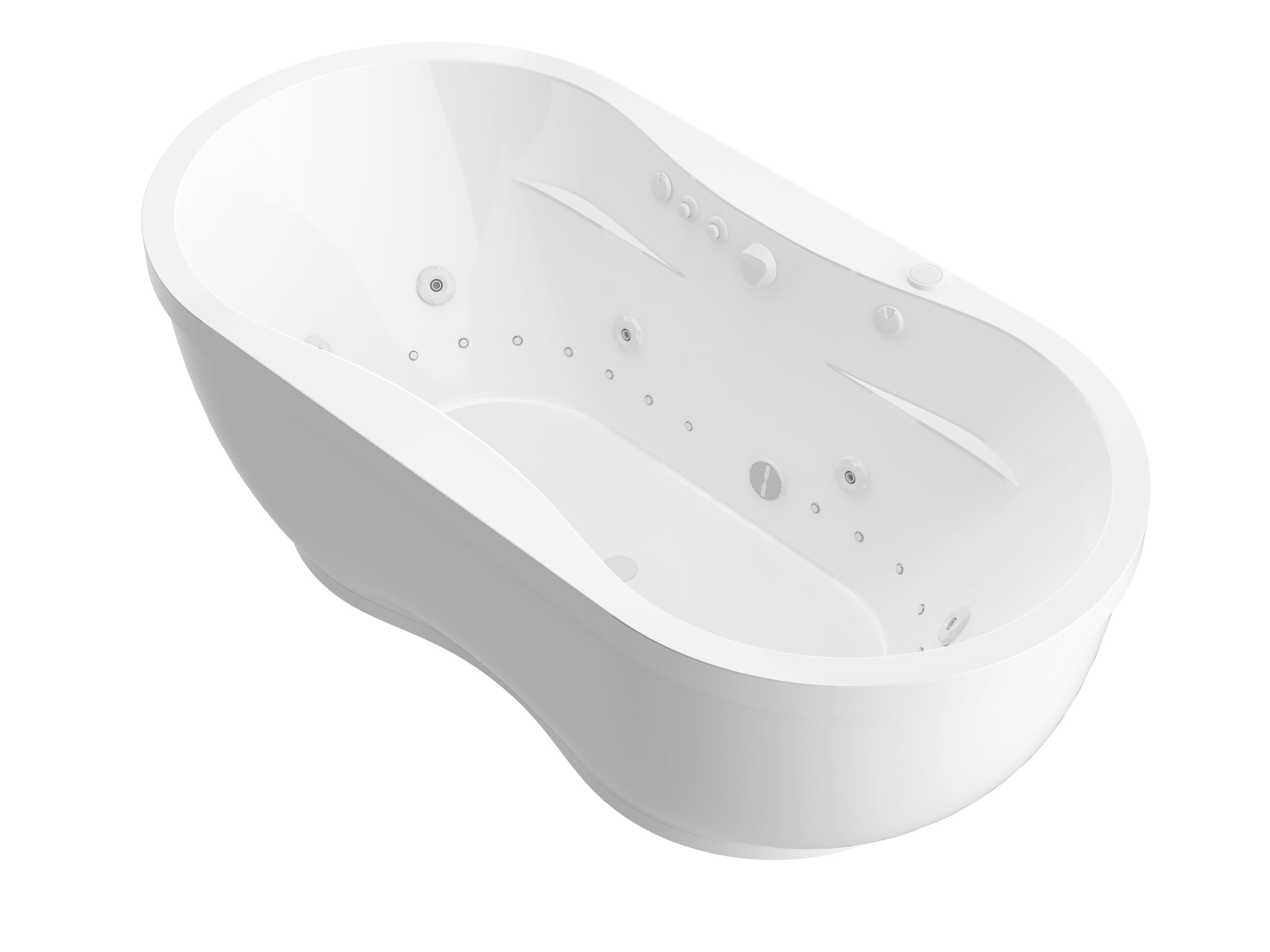 Atlantis Whirlpools Embrace 34 x 71 Oval Freestanding Air & Whirlpool Water Jett