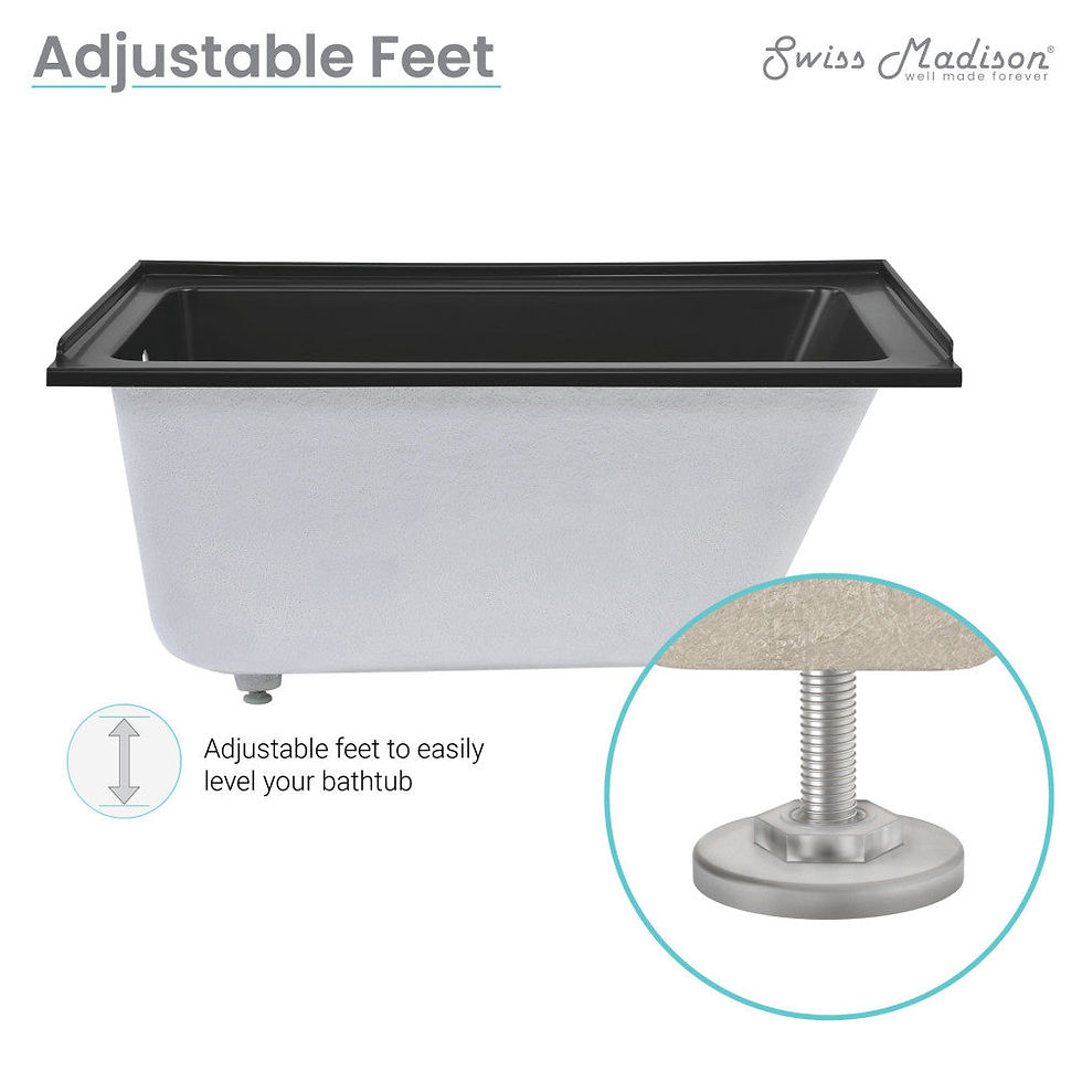 Thumbnail: Swiss Madison Voltaire 48" x 32" Right-Hand Drain Alcove Bathtub in