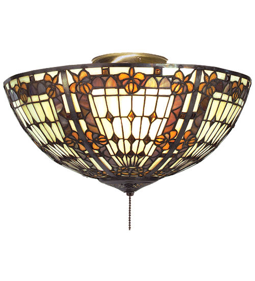Meyda 16"W Fleur-de-lis Flushmount
