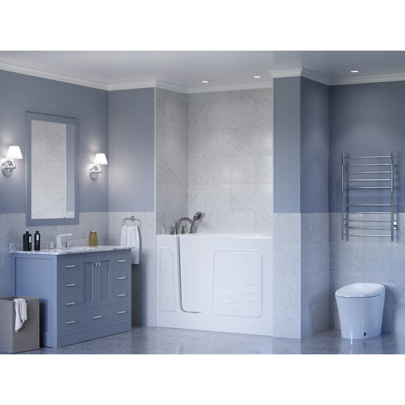 Thumbnail: 26 in. x 53 in. Left Drain Quick Fill Walk-In Soaking Tub in White