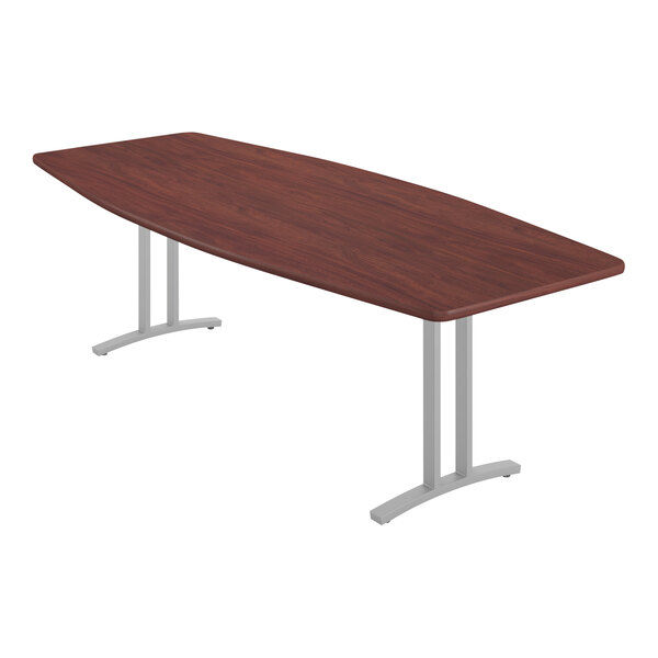 Correll Curvature 42" x 96" Boat Mahogany Finish Standard Height Deluxe