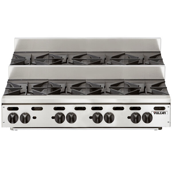 Vulcan VHP848U Natural Gas 48″ 8 Burner Step Up Countertop Range – 240,000 BTU