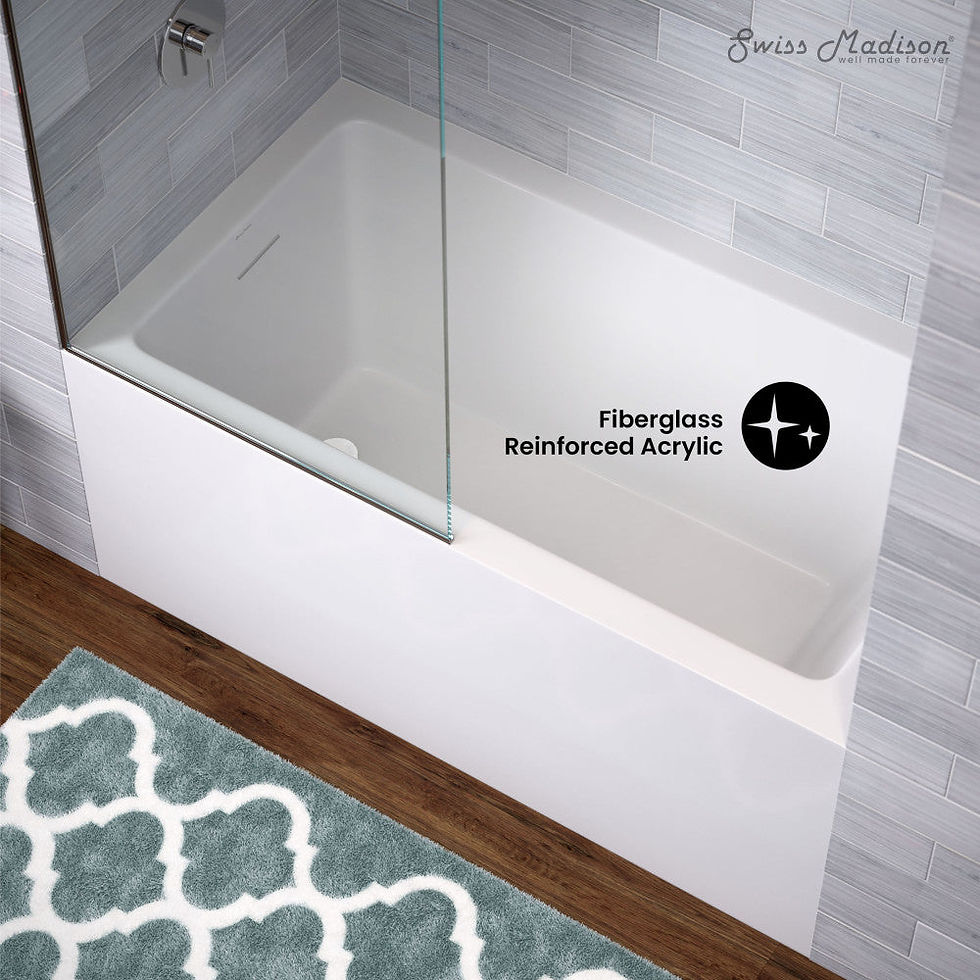 Thumbnail: Swiss Madison - well made forever Voltaire 54 x 30 Skirted Left Drain