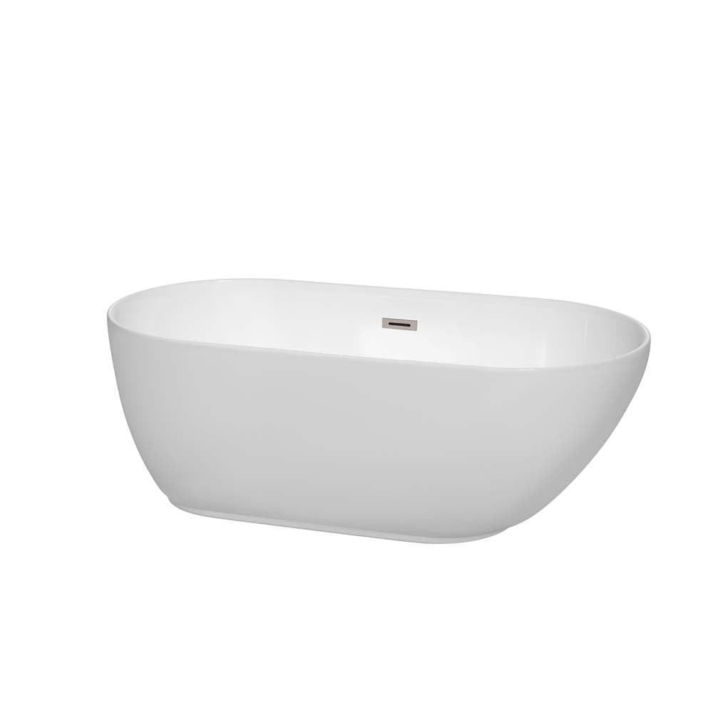 Wyndham Collection Melissa 60 Inch Freestanding Bathtub in – WCOBT100060BNTRIM