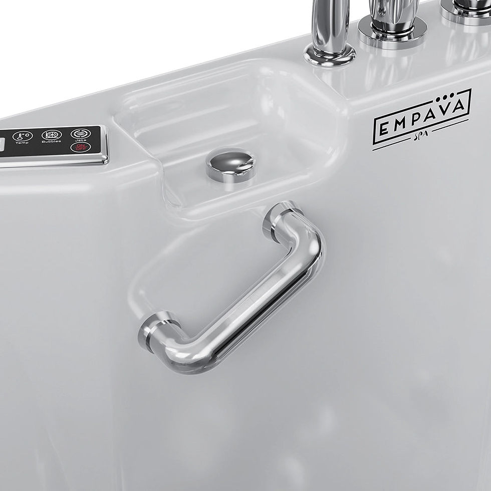 Thumbnail: ibathtub 54" Alcove Inline Heater Whirlpool Walk-in Tub 2.0 Upgraded w/
