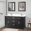Thumbnail: Bath Vanity with Engineered Marble Top with Basin and Mirror CVA DB