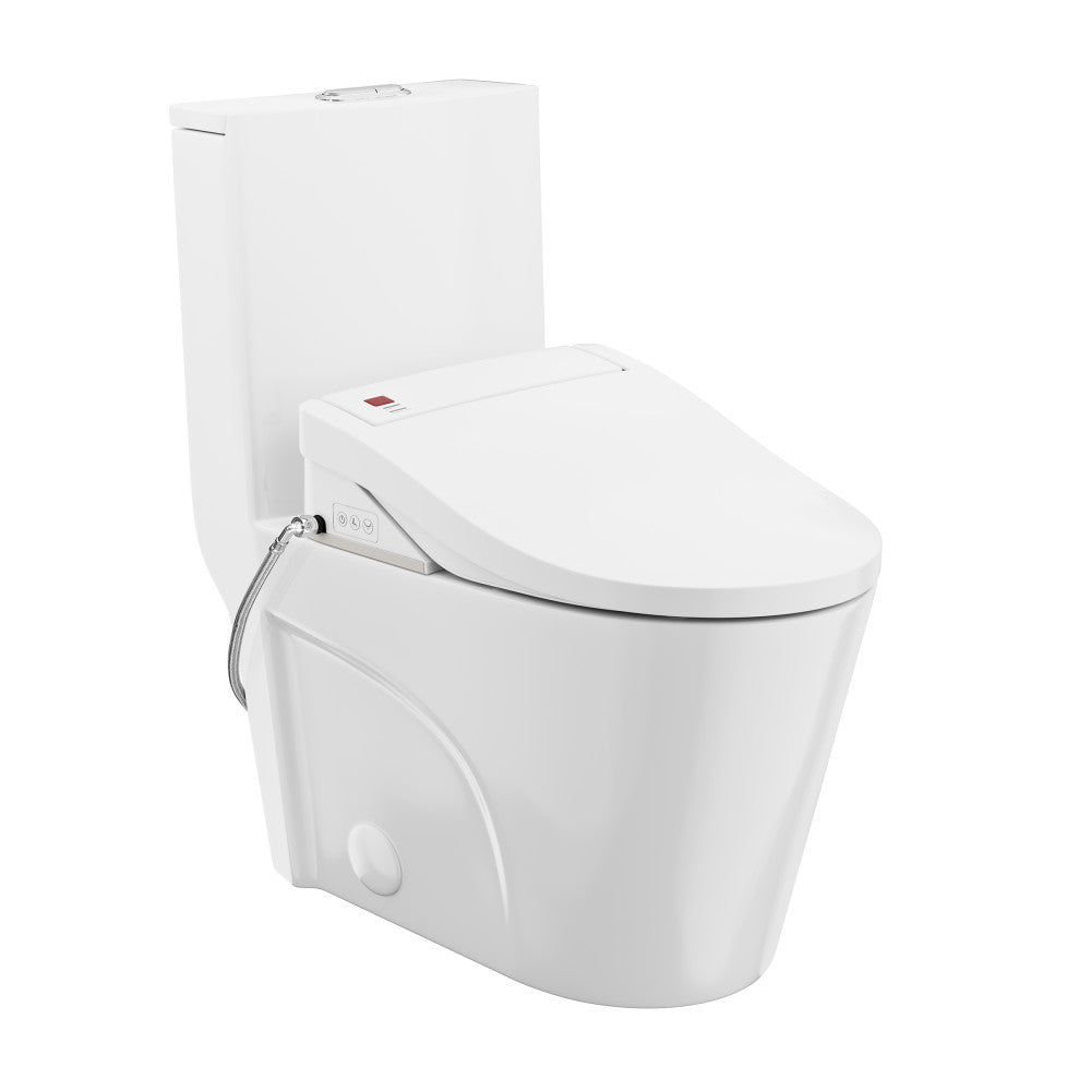 St. Tropez One-Piece Elongated Toilet Vortex Dual-Flush 1.1/1.6 gpf with Smart S