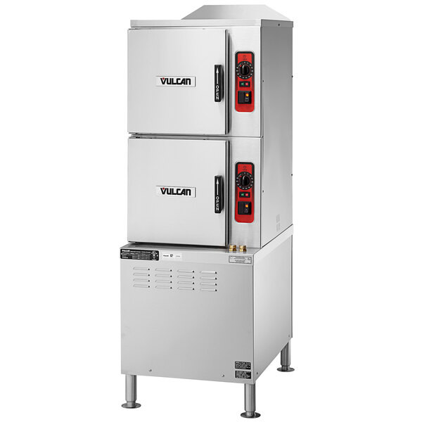 Vulcan C24ET10 10 Pan Electric Floor Steamer with Cabinet Base and Professional
