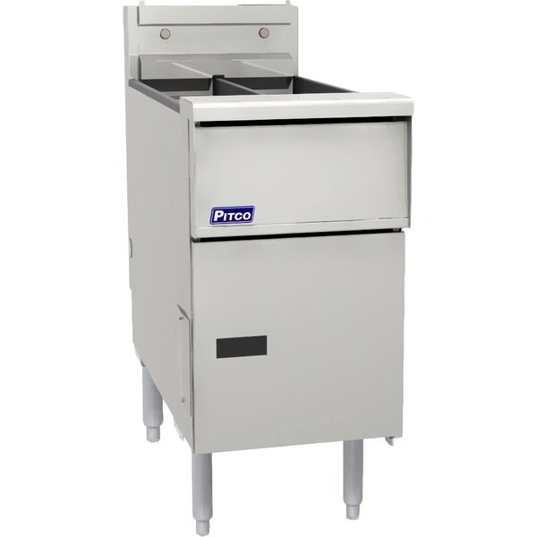 Pitco® SG14TSVS7 Natural Gas 20-25 lb. Split PotFloor Fryer with 7″ Touch Screen