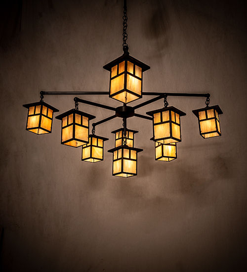 Meyda 50" Wide Hyde Park "T" Mission 9 Light Chandelier