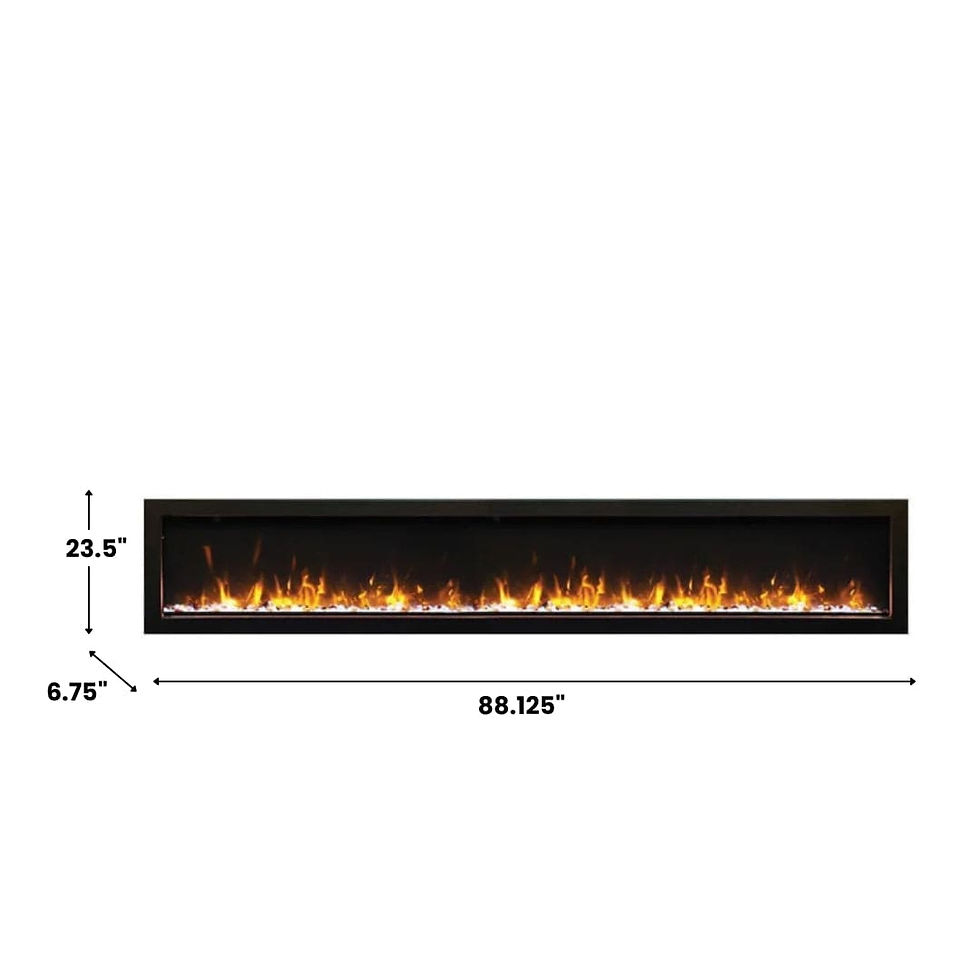 Thumbnail: Amantii Panorama Series 88-In Slim Built-In Electric Fireplace - 172449