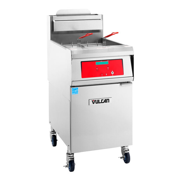 Vulcan 1VHG70D-LP QuickFry Series 70 lb. Liquid Propane Floor Fryer with Digital