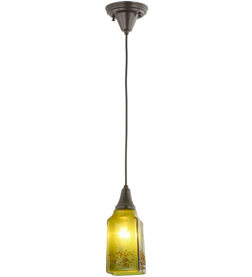 Meyda 4"Sq Metro Fusion Distressed Draped Mini Pendant
