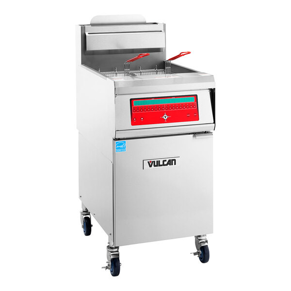 Vulcan 1VHG70C-LP QuickFry Series 70 lb. Liquid Propane Floor Fryer with Compute