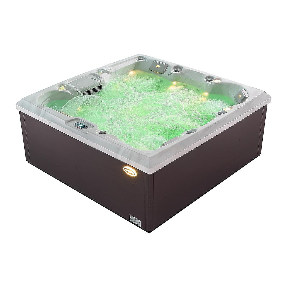 Thumbnail: ibathtub Luxury Freestanding 6-Person Square Outdoor Hot Tub