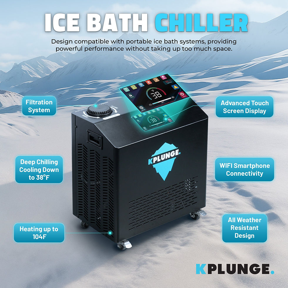 Thumbnail: KPlunge Gale Cold Plunge Chiller & Heater- 1 HP in Black w/ 38°F to