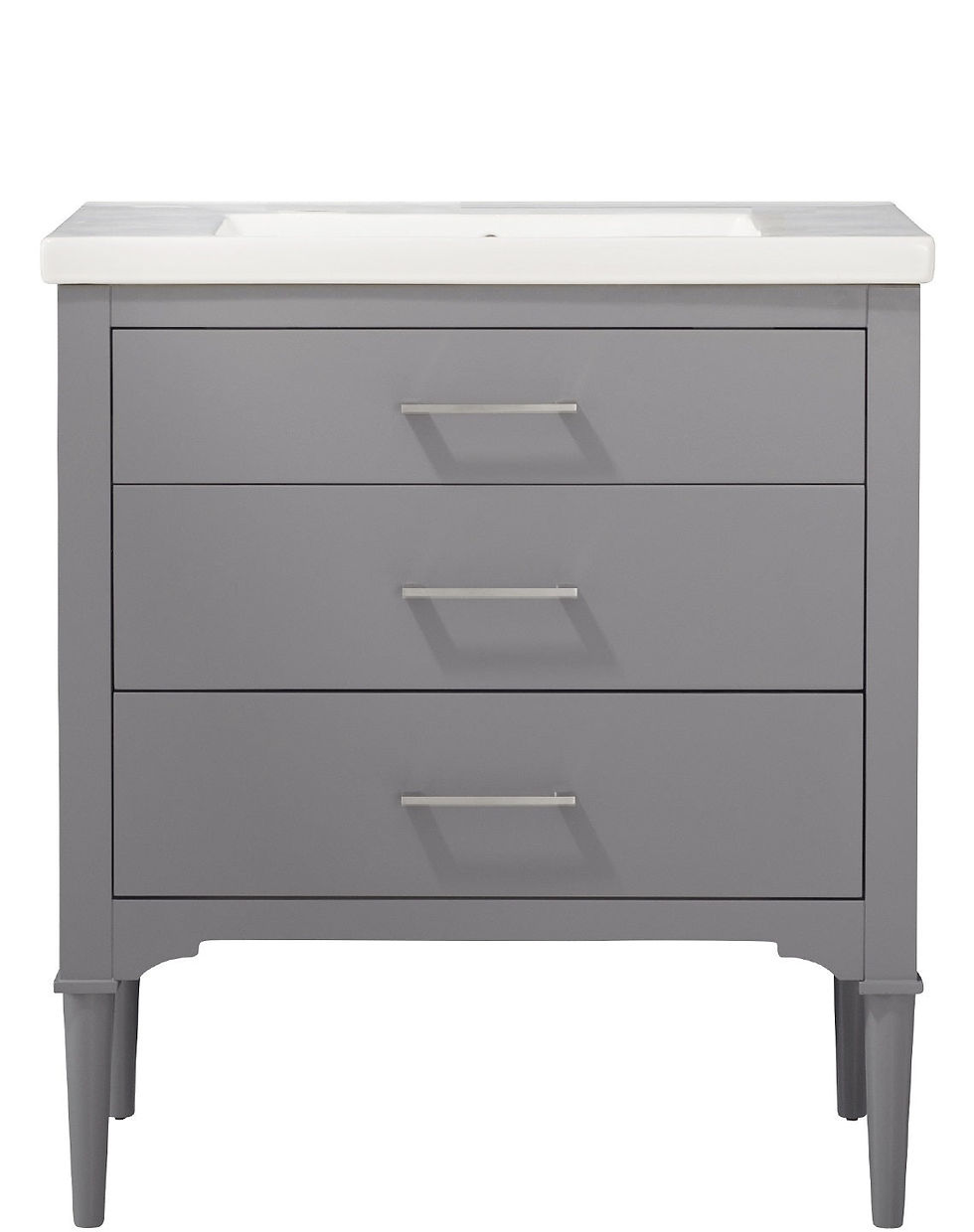 Thumbnail: Design Element Bath Kitchen Mason 30" Single Sink Vanity w/ Porcelain