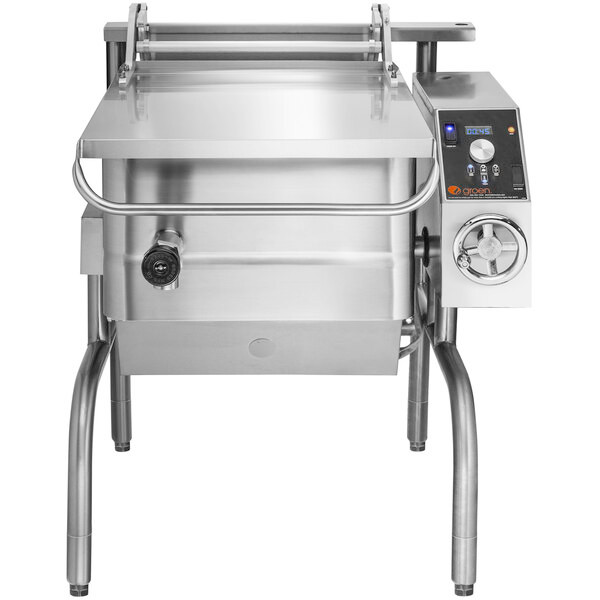 Groen BPM-15EC 208/3 Stainless Steel 15-Gallon Tilting Electric Braising Pan – 2