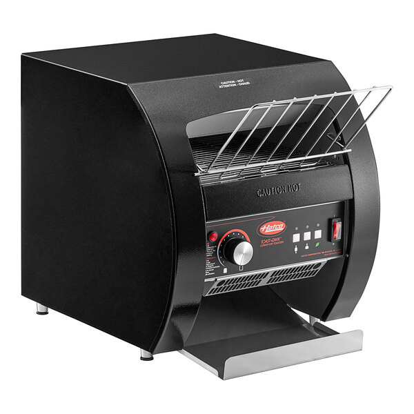 Hatco TQ3-10 Toast Qwik Black One or Two Side Conveyor Toaster with 2″ Opening