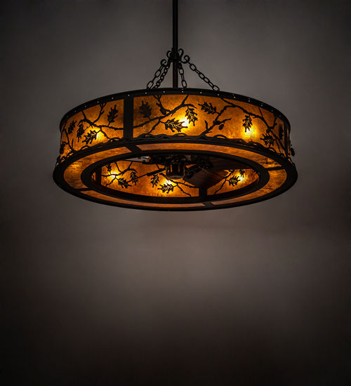Meyda 45" Wide Oak Leaf & Acorn Chandel-Air