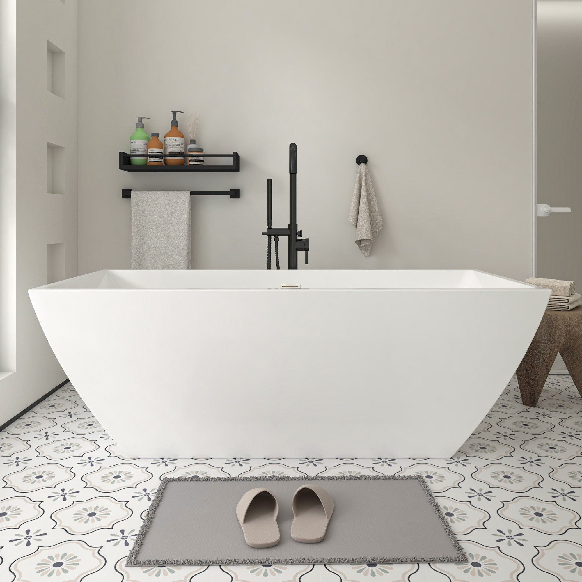Vanity Art Acrylic Freestanding Soaking Bathtub B821