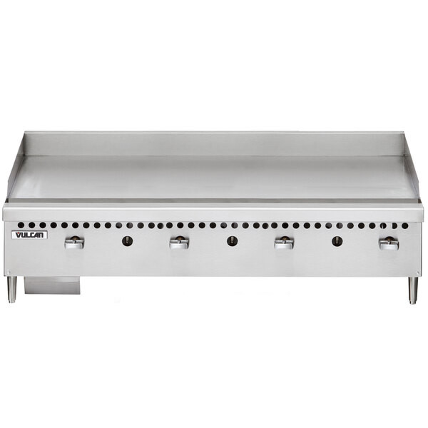 Vulcan VCRG48-M1 Natural Gas 48″ Countertop Griddle with Manual Controls – 100,0