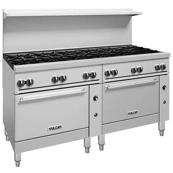 Vulcan 72SS-12BN Endurance 12 Burner Natural Gas Range with 2 Standard Ovens – 4